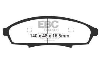 compare product EBC 88-90 Buick Regal 2.8 Redstuff Front Brake Pads