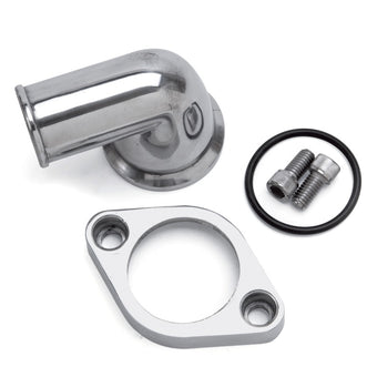 compare product Edelbrock Waterneck SBC/BBC 90-Degree Two-Piece Cast Swivel Polished