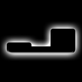 compare product ORACLE Lighting Universal Illuminated LED Letter Badges - Matte Blk Surface Finish - J