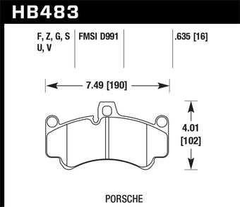 compare product Hawk 08 Porsche 911 Targa 4/4S/03-05 911 GT2/04-08 GT3/07-08 Turbo DTC-70 Race Front Brake Pads