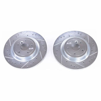 compare product Power Stop 16-18 Jaguar XE Rear Evolution Drilled & Slotted Rotors - Pair