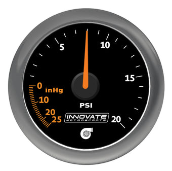 compare product Innovate MTX Analog 20 PSI Vacuum/Boost Gauge Kit - Black Dial