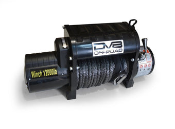 compare product DV8 Offroad 12000 LB Winch w/ Synthetic Line & Wireless Remote - Black