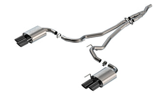 compare product Borla 2024 Ford Mustang Ecoboost 2.3L ATAK Catback Exhaust Black Chrome w/ Quad Tip - Non-Active