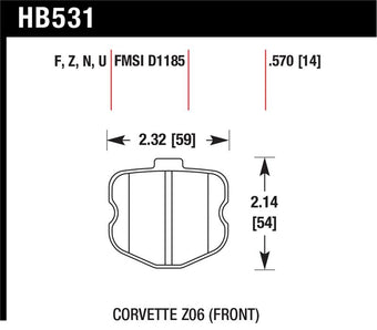 compare product Hawk 2010-2013 Chevrolet Corvette Grand Sport HPS 5.0 Front Brake Pads