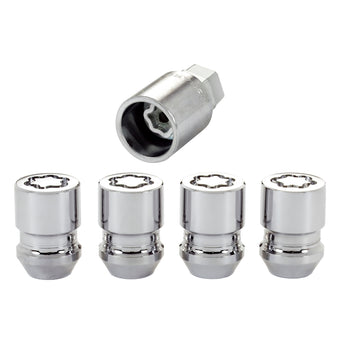 compare product McGard Wheel Lock Nut Set - 4pk. (Cone Seat) 1/2-20 / 3/4 & 13/16 Dual Hex / 1.28in. Length - Chrome