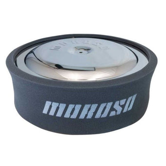 compare product Moroso 14in x 4in Foam Air Cleaner w/Filter Shield