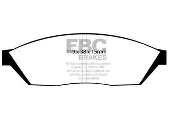 compare product EBC 82-84 Honda Civic Hatchback 1.3 (4 Speed) Greenstuff Front Brake Pads