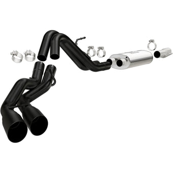 compare product MagnaFlow SYS Cat-Back 10-14 Ford Raptor 6.2L V8 2.5/3in Black Dual Same Side Exit Rear 3.5 Tips