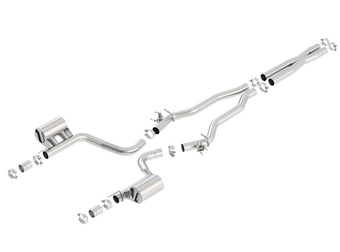 compare product Borla 15-16 Dodge Charger Hellcat 6.2L V8 ATAK Catback Exhaust w/ Valves No Tips Factory Valance