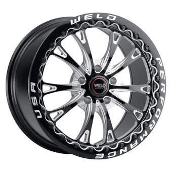 compare product Weld Belmont Beadlock 18x10.5 / 5x120.65 BP / ET65 BS8.25 Gloss Black MIL DIA 78.1