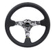 NRG Reinforced Steering Wheel (350mm / 3in. Deep) Blk Leather w/Hydrodipped Digi - Camo Spokes - My Store