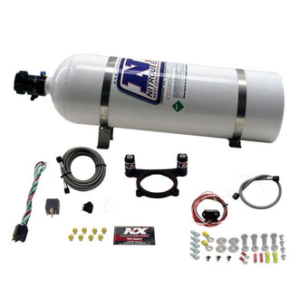 compare product Nitrous Express 11-15 Ford Mustang GT 5.0L Coyote 4 Valve Nitrous Plate Kit (50-200HP) w/15lb Bottle