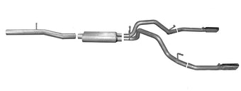 compare product Gibson 15-18 Chevrolet Silverado 1500 LS 5.3L 3in/2.25in Cat-Back Dual Split Exhaust - Aluminized