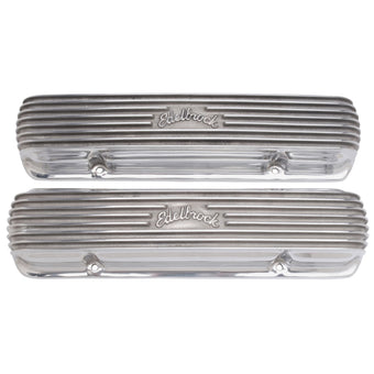 compare product Edelbrock Valve Cover Classic Series Pontiac 1962-1979 301-455 CI V8 Polshed