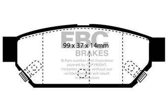 compare product EBC 93-96 Eagle Summit 1.5 Yellowstuff Rear Brake Pads