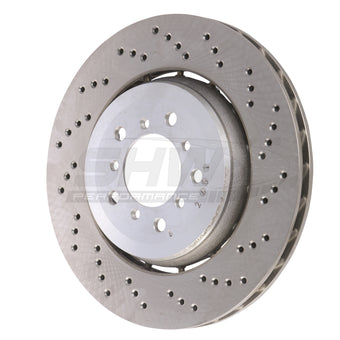 compare product SHW 05-06 BMW M3 3.2L Right Front Cross-Drilled Lightweight Brake Rotor (34112282446)