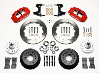 compare product Wilwood Narrow Superlite 6R Front Hub Kit 12.88in Red 74-80 Pinto/Mustang II Disc Spindle only
