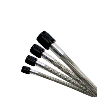compare product Nitrous Express 4AN 16ft Stainless Steel Braided Hose - Black