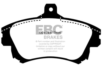 compare product EBC 99-04 Volvo S40 1.9 Turbo T4 (200 BHP) Yellowstuff Front Brake Pads
