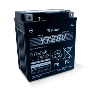 compare product Yuasa YTZ8V Maintenance Free AGM 12-Volt Battery