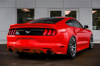 compare product MBRP 15-18 Ford Mustang EcoBoost 2.3L Black 3in Cat Back Dual Split Rear Exit (Street Version)