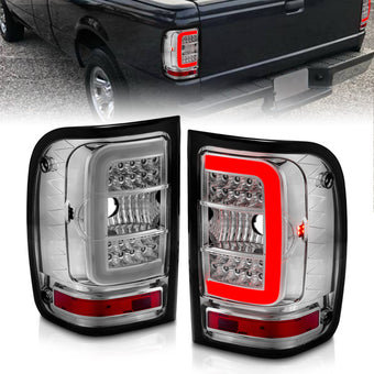 compare product ANZO 2001-2011 Ford  Ranger LED Tail Lights w/ Light Bar Chrome Housing Clear Lens
