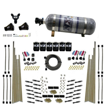 compare product Nitrous Express 8 Cyl Dry Direct Port Three Stage 6 Solenoids Nitrous Kit (200-600HP) w/Comp Bottle