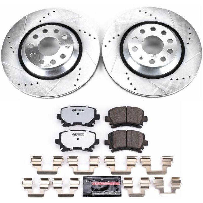 Power Stop 09 - 17 Volkswagen CC Rear Z26 Street Warrior Brake Kit - My Store