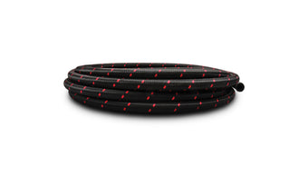 compare product Vibrant -4 AN Two-Tone Black/Red Nylon Braided Flex Hose (5 foot roll)