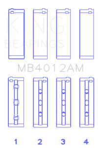 King Engine Bearings Toyota 5Vzfe (Size +1.0mm) Main Bearing Set - My Store
