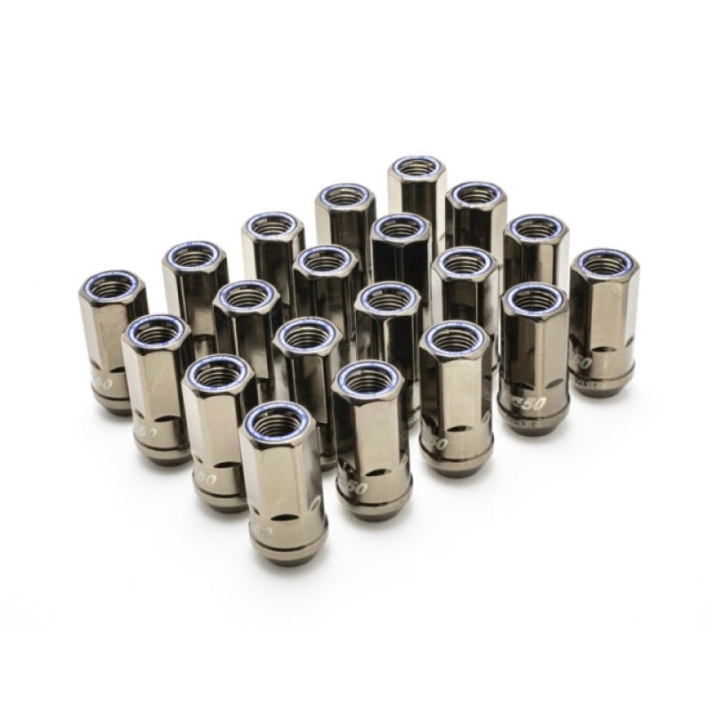 Wheel Mate Muteki HR50 Open End Lug Nuts - Titanium Chrome w/ Blue Ring 14x1.50 - My Store