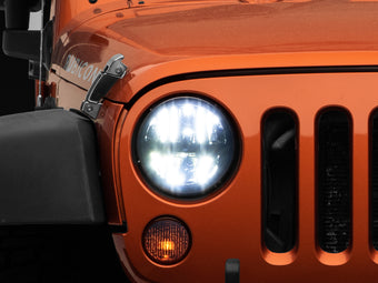 compare product Raxiom 97-18 Jeep Wrangler TJ/JK Axial Series LED Headlights- Black Housing (Clear Lens)