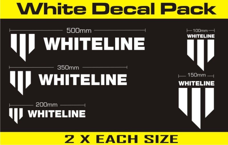 Whiteline Branded Decal Pack - White - My Store