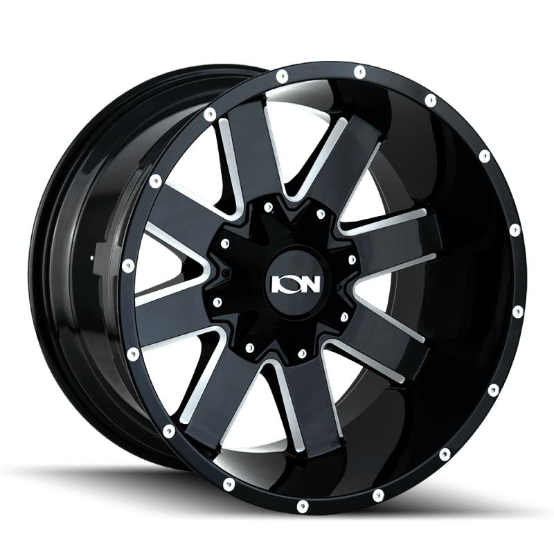 ION 141 17x9 / 8x165.1 BP / - 12mm Offset / 130.8mm Hub Gloss Black Milled Wheel - My Store