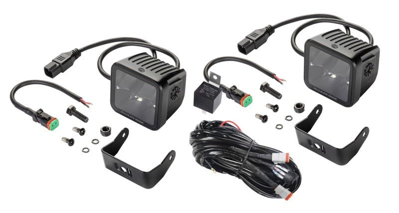 Hella Universal Black Magic 3.2in L.E.D. Cube Kit - Spot Beam - My Store