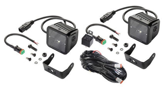 compare product Hella Universal Black Magic 3.2in L.E.D. Cube Kit - Spot Beam