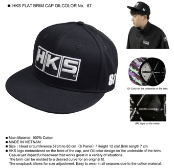 compare product HKS Flat Brim Cap No. 87 - Oil Color