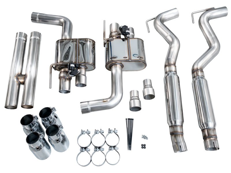 AWE Tuning 18 - 23 S550 Mustang GT SwitchPath Exhaust - Chrome Silver Tips - My Store