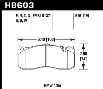 compare product Hawk 08-13 BMW 1-Series HPS 5.0 Front Brake Pads