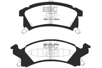 compare product EBC 96-98 Buick Skylark 2.4 Ultimax2 Front Brake Pads