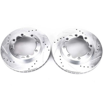 compare product Power Stop 90-00 Chevrolet K3500 Front Evolution Drilled & Slotted Rotors - Pair
