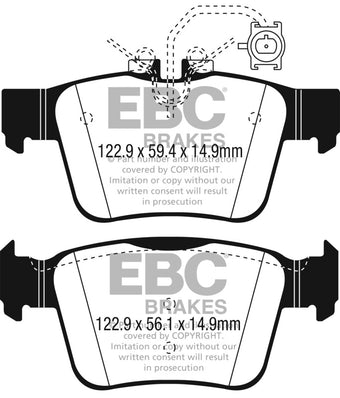 compare product EBC 2017+ Alfa Romeo Giulia 2.0T Redstuff Rear Brake Pads