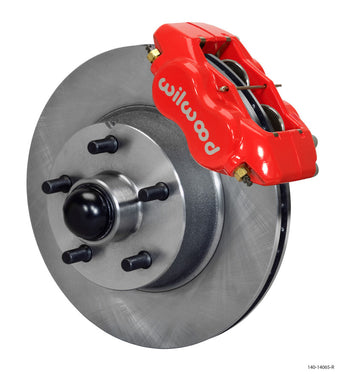 compare product Wilwood Forged Dynalite Front Kit 11.03in 1 PC Rotor&Hub - Red WWE ProSpindle