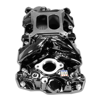 compare product Edelbrock Chevy SB Performer RPM Intake Manifold - Black Plasma Finish