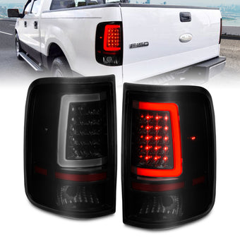compare product ANZO 2004-2006 Ford F-150 LED Tail Lights w/ Light Bar Black Housing Smoke Lens