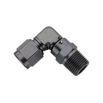 compare product Fragola -10AN Female Swivel To 3/8 NPT - 90 Degree - Black
