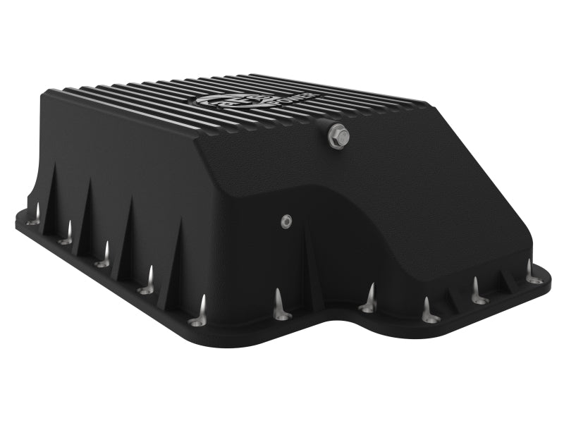 aFe Transmission Pan (Black); Ford Diesel Trucks 03 - 10 V8 - 6.0/6.4L (td) - My Store