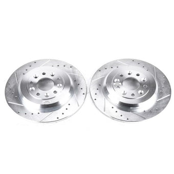 compare product Power Stop 11-15 Ford Edge Rear Evolution Drilled & Slotted Rotors - Pair