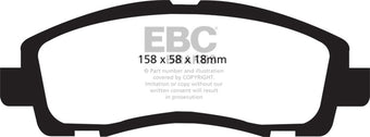 compare product EBC 09-14 Acura TL 3.5 Ultimax2 Front Brake Pads